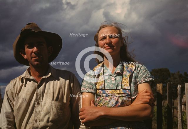 Faro and Doris Caudill, homesteaders, Pie Town, New Mexico, 1940. Creator: Russell Lee.