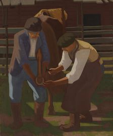 Farriers, 1917. Creator: Juho Rissanen