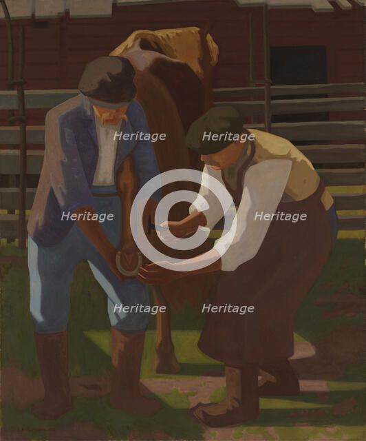 Farriers, 1917. Creator: Juho Rissanen.