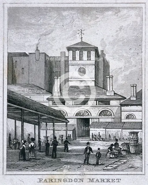 Farringdon Market, London, c1830. Artist: Anon