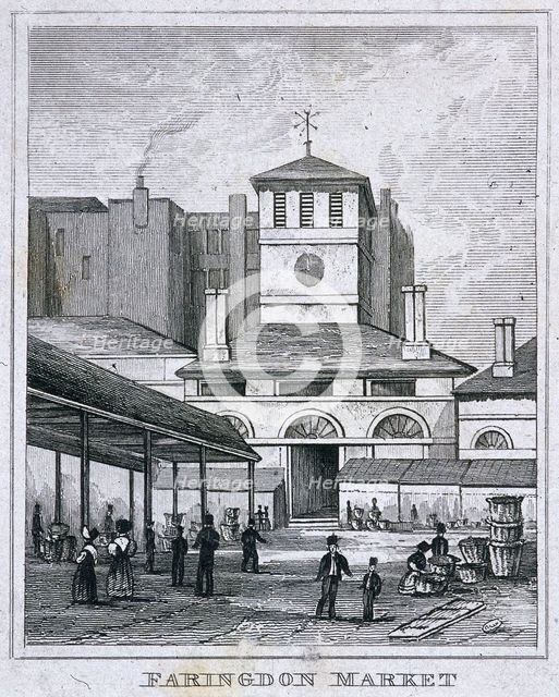 Farringdon Market, London, c1830. Artist: Anon