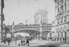 Farringdon Street and Holborn Viaduct, City of London, 1869. Artist: Anon