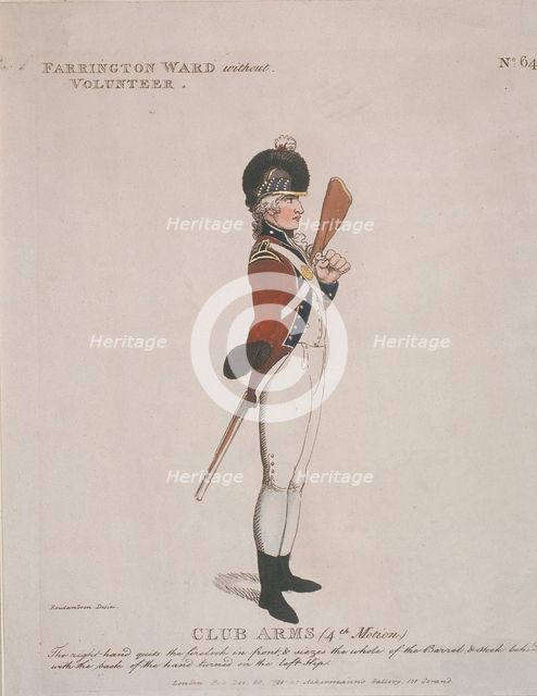 Farrington Ward Without Volunteer holding a rifle, 1798. Artist: Anon