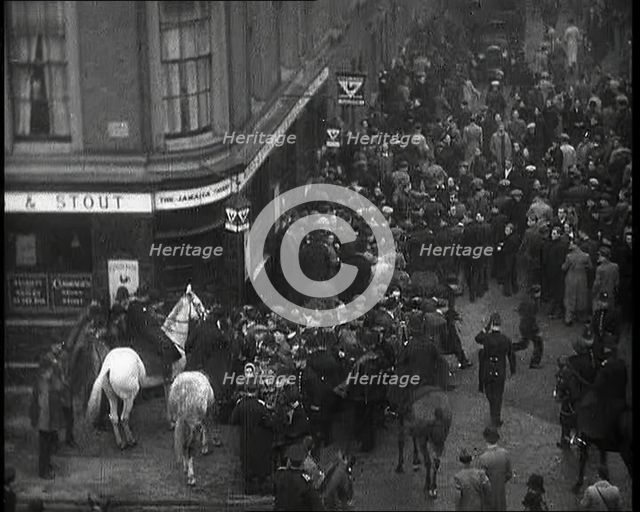 Fascists and Anti-fascist Protestors Fighting, 1930s. Creator: British Pathe Ltd.