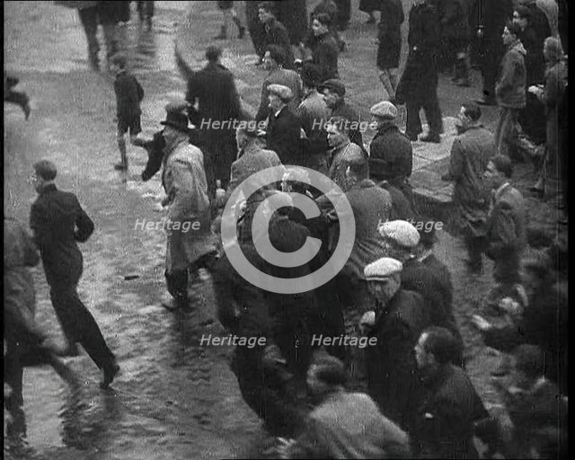 Fascists and Anti-fascist Protestors Fighting, 1930s. Creator: British Pathe Ltd.