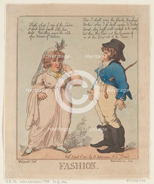 Fashion, April 2, 1801., April 2, 1801. Creator: Thomas Rowlandson.