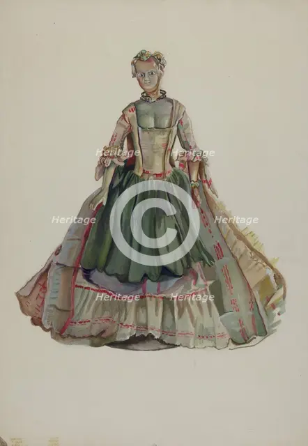 Fashion Doll, c. 1937. Creator: Gwyneth King.