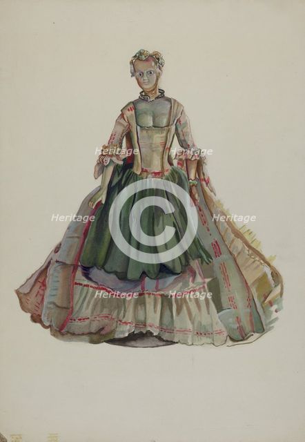 Fashion Doll, c. 1937. Creator: Gwyneth King.
