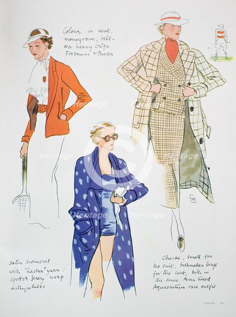 Fashion illustration, 1935. Artist: Unknown
