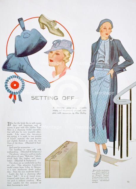 Fashion illustration, 1935. Artist: Unknown