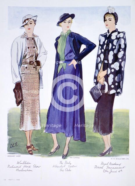 Fashion illustration, 1935. Artist: Unknown