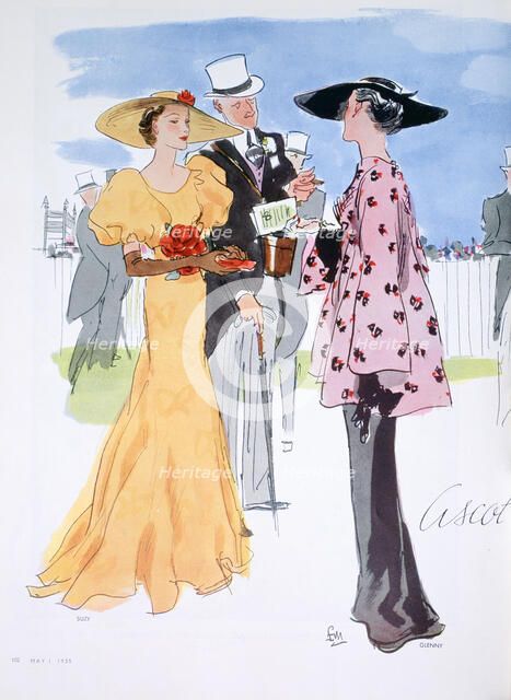 Fashion illustration, 1935. Artist: Unknown