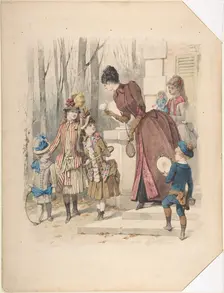 Fashion illustration, no. 2224, July 1885. Creator: Jules David
