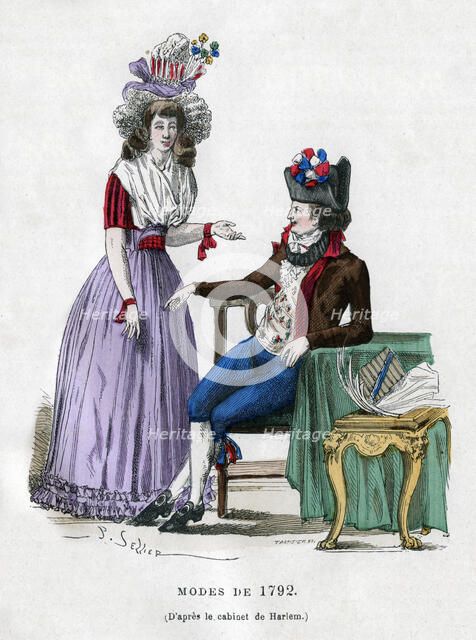 Fashion of 1792, (1882-1884).Artist: Tamisier