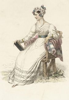 Fashion Plate (Trage de Casa), 1825. Creator: Unknown