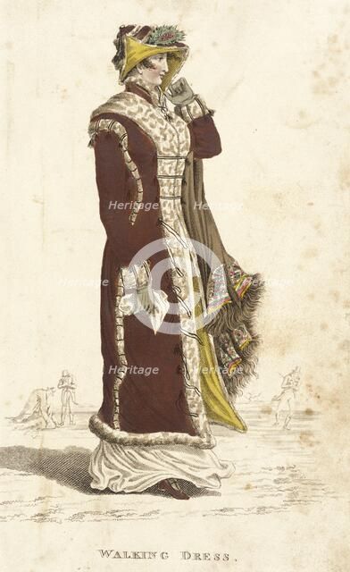 Fashion Plate (Walking Dress), 1812. Creator: John Bell.