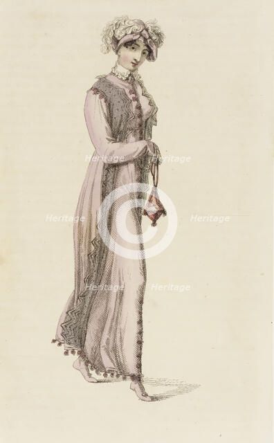 Fashion Plate (Walking Dress), 1812. Creator: Rudolph Ackermann.