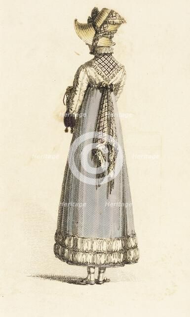 Fashion Plate (Walking Dress), 1814. Creator: Rudolph Ackermann.