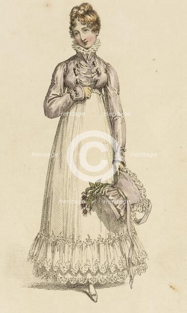 Fashion Plate (Walking Dress), 1817. Creator: Rudolph Ackermann.