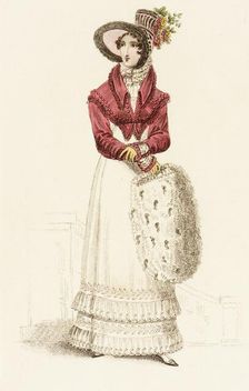 Fashion Plate (Walking Dress), 1819. Creator: John Bell