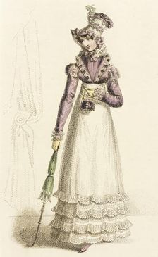 Fashion Plate (Walking Dress), 1820. Creator: John Bell