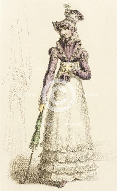 Fashion Plate (Walking Dress), 1820. Creator: John Bell.