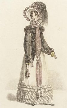 Fashion Plate (Walking Dress), 1820. Creator: John Bell