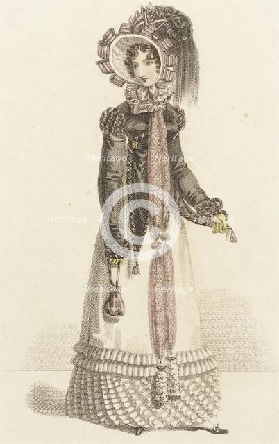 Fashion Plate (Walking Dress), 1820. Creator: John Bell.