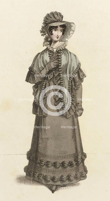 Fashion Plate (Walking Dress), 1821. Creator: John Bell.