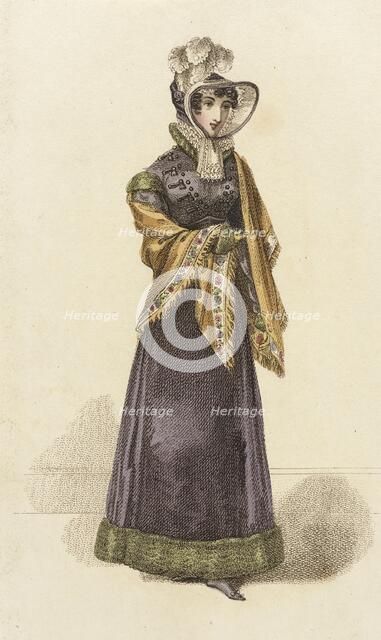 Fashion Plate (Walking Dress), 1821. Creator: John Bell.