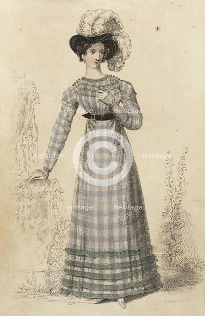 Fashion Plate (Walking Dress), 1822. Creator: John Bell.