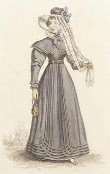 Fashion Plate (Walking Dress), 1824. Creator: John Bell
