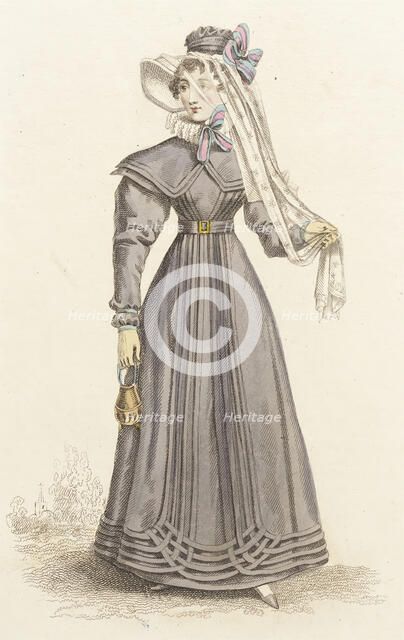 Fashion Plate (Walking Dress), 1824. Creator: John Bell.
