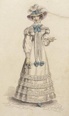 Fashion Plate (Walking Dress), 1824. Creator: John Bell