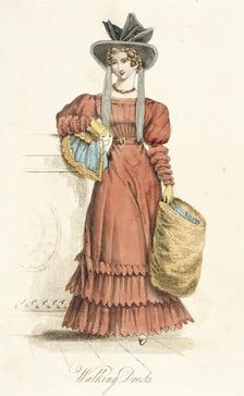 Fashion Plate (Walking Dress), 1825. Creator: Unknown