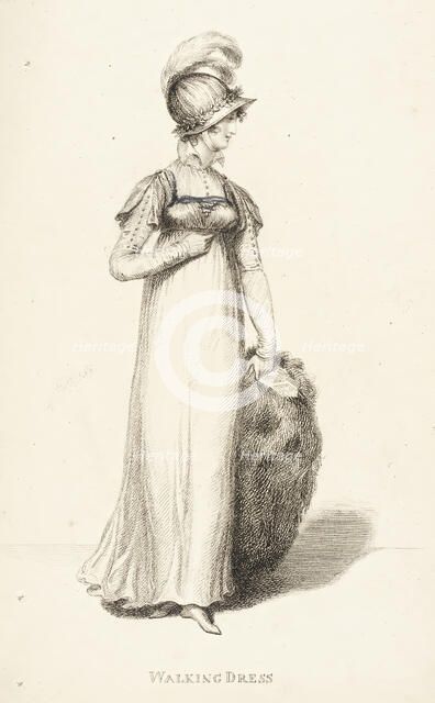Fashion Plate (Walking Dress), between circa 1803 and circa 1804. Creator: Unknown.