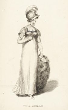 Fashion Plate (Walking Dress), between circa 1803 and circa 1804. Creator: Unknown