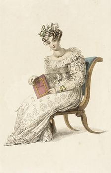Fashion Plate (Wedding Dress), 1827. Creator: Rudolph Ackermann