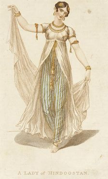 Fashion Plate (A Lady of Hindoostan), 1809. Creator: Unknown