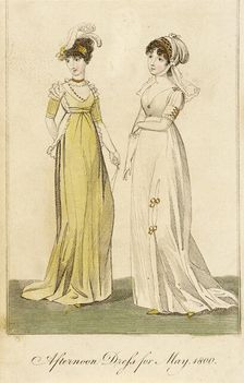 Fashion Plate (Afternoon Dress for May, 1800), 1800. Creator: Unknown