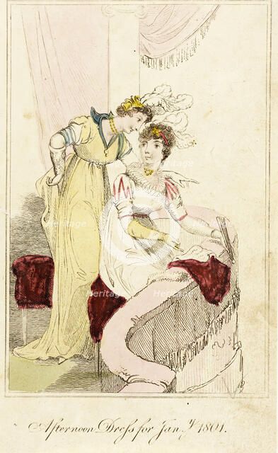 Fashion Plate (Afternoon Dress for Jany. 1801), 1801. Creator: Unknown.