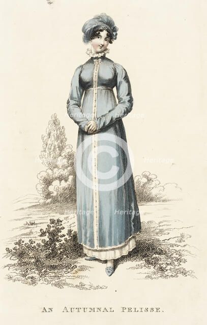 Fashion Plate (An Autumnal Pelisse), 1812. Creator: John Bell.