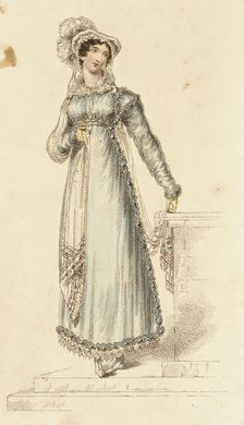 Fashion Plate (Austrian Hat & Pelisse Dress), 1815. Creator: John Bell