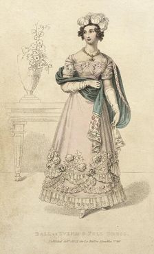 Fashion Plate (Ball or Evening Full Dress), 1822. Creator: Unknown