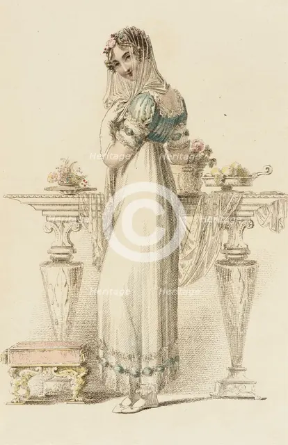 Fashion Plate (Ball Dress), 1814. Creator: Rudolph Ackermann.