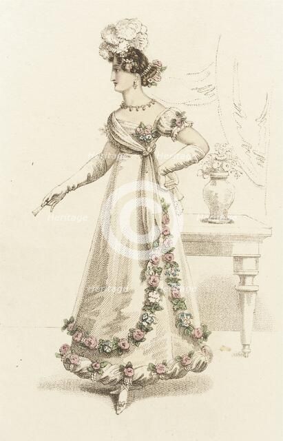 Fashion Plate (Ball Dress), 1821. Creator: John Bell.
