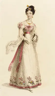 Fashion Plate (Ball Dress), 1825. Creator: Rudolph Ackermann
