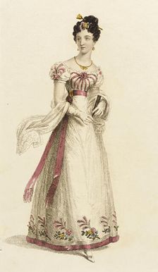 Fashion Plate (Ball Dress), 1825. Creator: Rudolph Ackermann