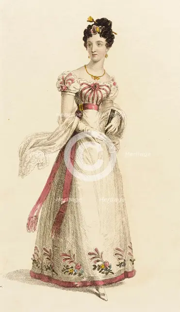 Fashion Plate (Ball Dress), 1825. Creator: Rudolph Ackermann.