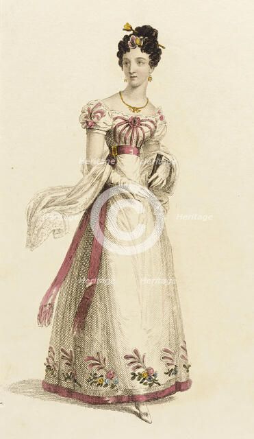 Fashion Plate (Ball Dress), 1825. Creator: Rudolph Ackermann.